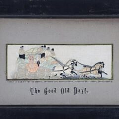 “The Good Old Days” Stevensgraph, Woven on Silk