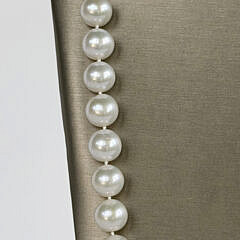 Fine 10mm-13.5mm White Freshwater Pearl Opera Length Necklace, 14k Gold Clasp