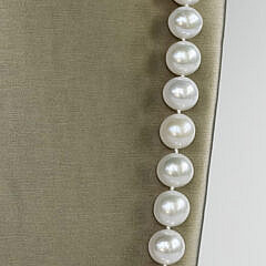 Fine 10mm-13.5mm White Freshwater Pearl Opera Length Necklace, 14k Gold Clasp