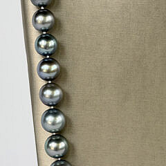Fine 12mm-14mm Tahitian South Sea Pearl Necklace, 14k Gold Clasp