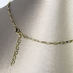 Blue Chalcedony Sterling Silver Vermeil Necklace