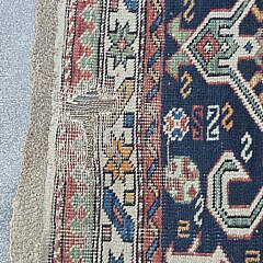 Antique Caucasian Kuba Oriental Scatter Rug Carpet