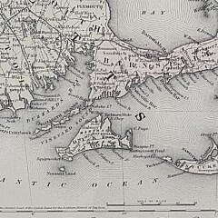 Antique Colton & Co Map of Massachusetts and Rhode Island, 19th century