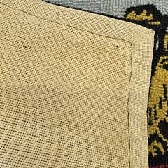 Vintage Pictorial Dog Hooked Rug