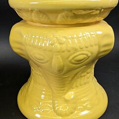 Pair of Ceramic Yellow Glaze Elephant Garden Stools