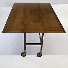 Mid Century Modern Danish Teak Drop Leaf Dining Table Server