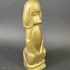 Vintage Brass Figural Dachshund Dog Doorstop