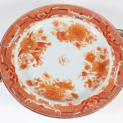 Four Pieces of Chinese Export Orange Fitzhugh Porcelain, early 19th Century