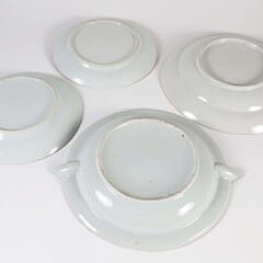 Four Pieces of Chinese Export Orange Fitzhugh Porcelain, early 19th Century