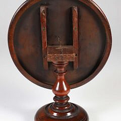 English Miniature Salesman’s Sample Inlaid Tilt Top Mahogany Table, 19th Century