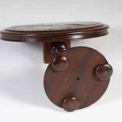 English Miniature Salesman’s Sample Inlaid Tilt Top Mahogany Table, 19th Century