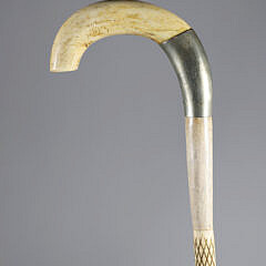 Whaler Made C-Grip Cane, 19th Century