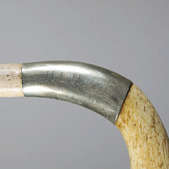 Whaler Made C-Grip Cane, 19th Century