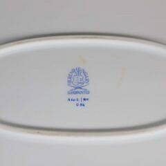Large Herend Hand Painted Porcelain Bird Decorated Rothschild Pattern Soup Tureen and Underplate