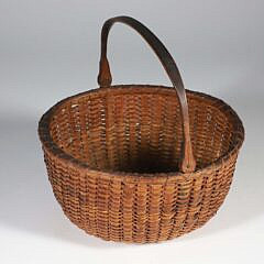 Round Swing Handle Nantucket Basket, 19th Century