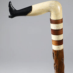 Whaler Made Naughty Nelly Cane, 19th Century