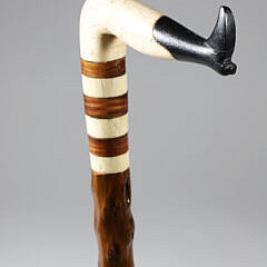 Whaler Made Naughty Nelly Cane, 19th Century