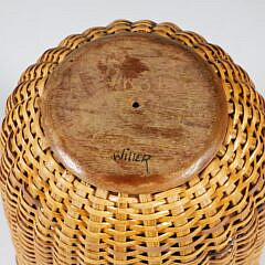 Paul Willer Scarce Round Covered Nantucket Basket