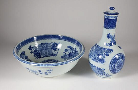 Fitzhugh Water Bottle and Basin, 18th Century