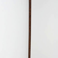 Whaler Made Carved Ebonized Wood Fist Walking Stick, 19th Century