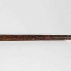 Whaler Made Carved Ebonized Wood Fist Walking Stick, 19th Century