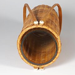 Paul Willer Tall Double Swing Handle Nantucket Basket, circa 2005