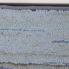 Antique 4-Masted Clipper Ship Hooked Rug Mounted on Board