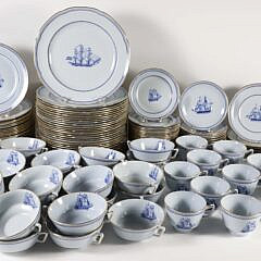 Spode Trade Winds Blue and White Nautical Dinner Service