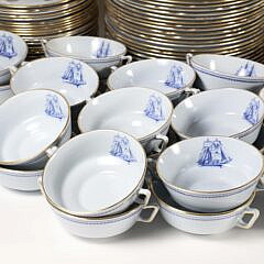 Spode Trade Winds Blue and White Nautical Dinner Service