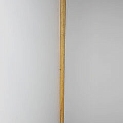 Large Whaler Made “Triad NY” Fist Grip Grasping Ebonized Wood Bar Walking Stick, 19th Century