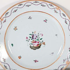 Pair of Chinese Export Porcelain Famille Rose Pattern Bowls, 18th Century
