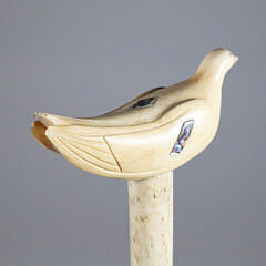 Whaler Made Peace Cane, 19th Century