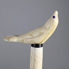 Whaler Made Seal Grip Cane, 19th Century