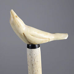 Whaler Made Seal Grip Cane, 19th Century
