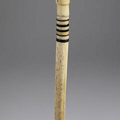 Whaler Made Clenched Fist Walking Stick, 19th Century