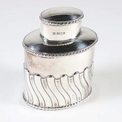 Edwardian Sterling Silver Tea Caddy, Atkin Brothers, Sheffield, 1904
