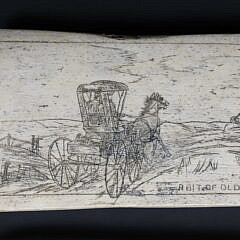 Scrimshaw Panbone Plaque “A Bit of Old Nantucket”