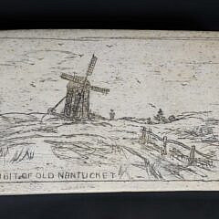 Scrimshaw Panbone Plaque “A Bit of Old Nantucket”