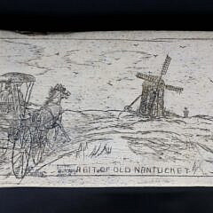 Scrimshaw Panbone Plaque “A Bit of Old Nantucket”