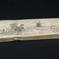 Scrimshaw Panbone Plaque “A Bit of Old Nantucket”