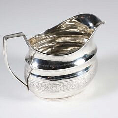 George III Irish Sterling Silver Creamer, Dublin, 1805