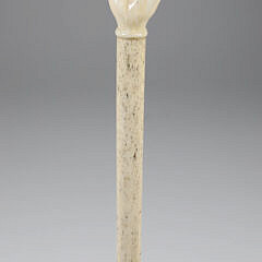 Whaler Made Clenched Fist Walking Stick, 19th Century, antique whale ivory clenched fist on a whalebone shaft 