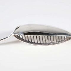 English Georgian Sterling Silver Strainer Spoon and Irish Stuffing Spoon