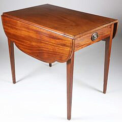 New York Hepplewhite Line Inlaid Mahogany Pembroke Table
