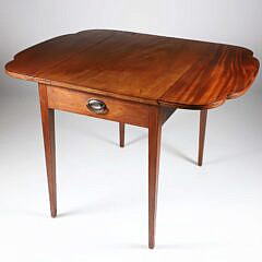 New York Hepplewhite Line Inlaid Mahogany Pembroke Table, 19th Century