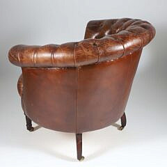 Tufted Leather Club Chair, 19th Century