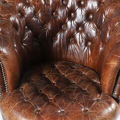 Tufted Leather Club Chair, 19th Century