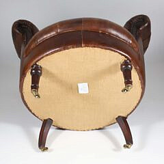 Tufted Leather Club Chair, 19th Century