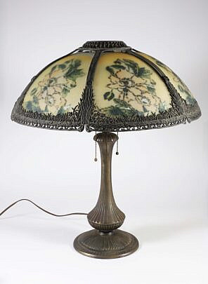 Tiffany Style Six-Panel Stained Glass Shade