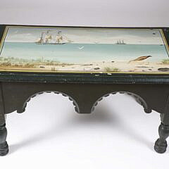 Ralph and Martha Cahoon Low Table with Painted Decoration of a Cape Cod Seascape